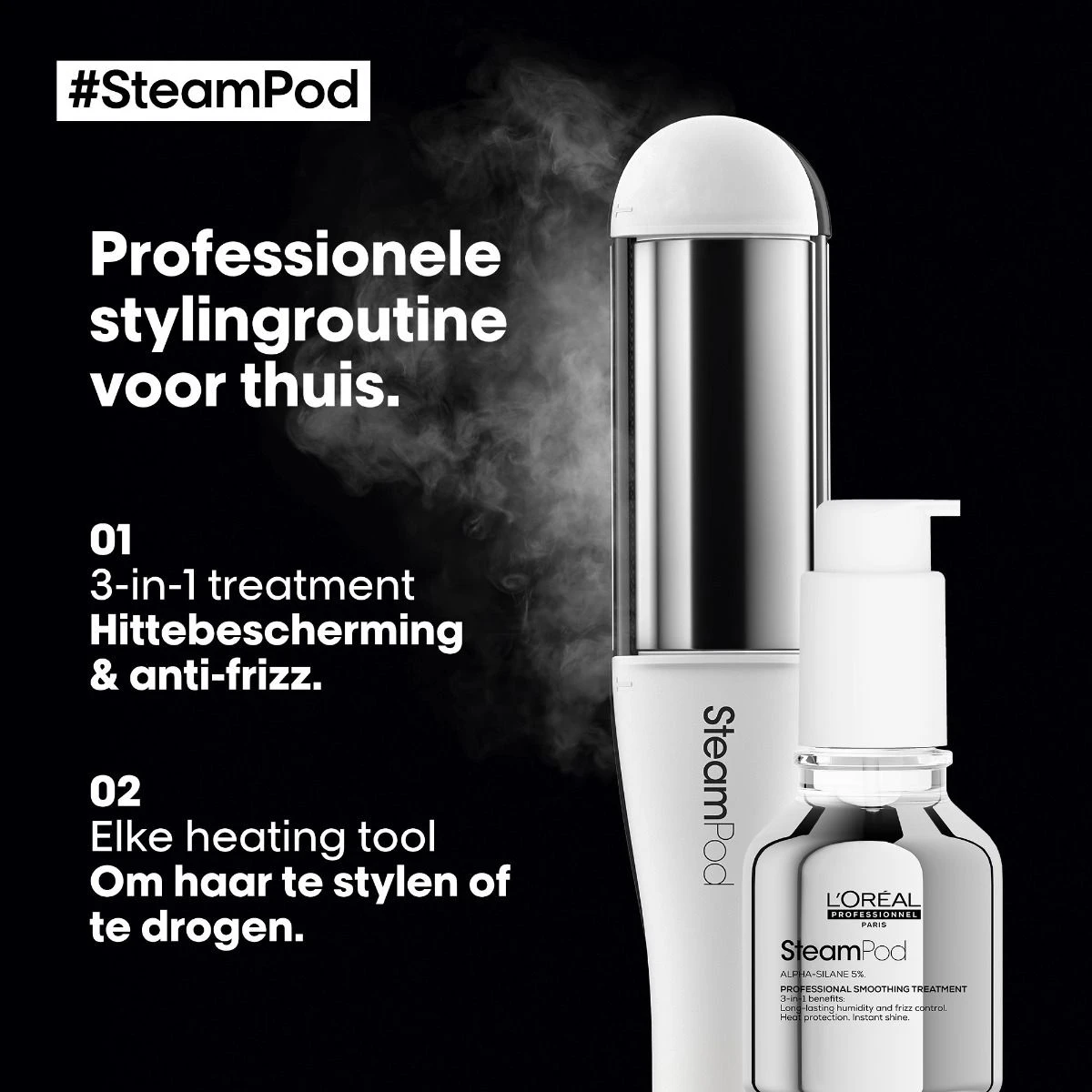L'Oréal Steampod Smoothing Treatment 50ml L'Oreal L'Oréal Steampod Smoothing Treatment 50ml -Winkel Voor Haarverzorgingsproducten 3474637153434 5