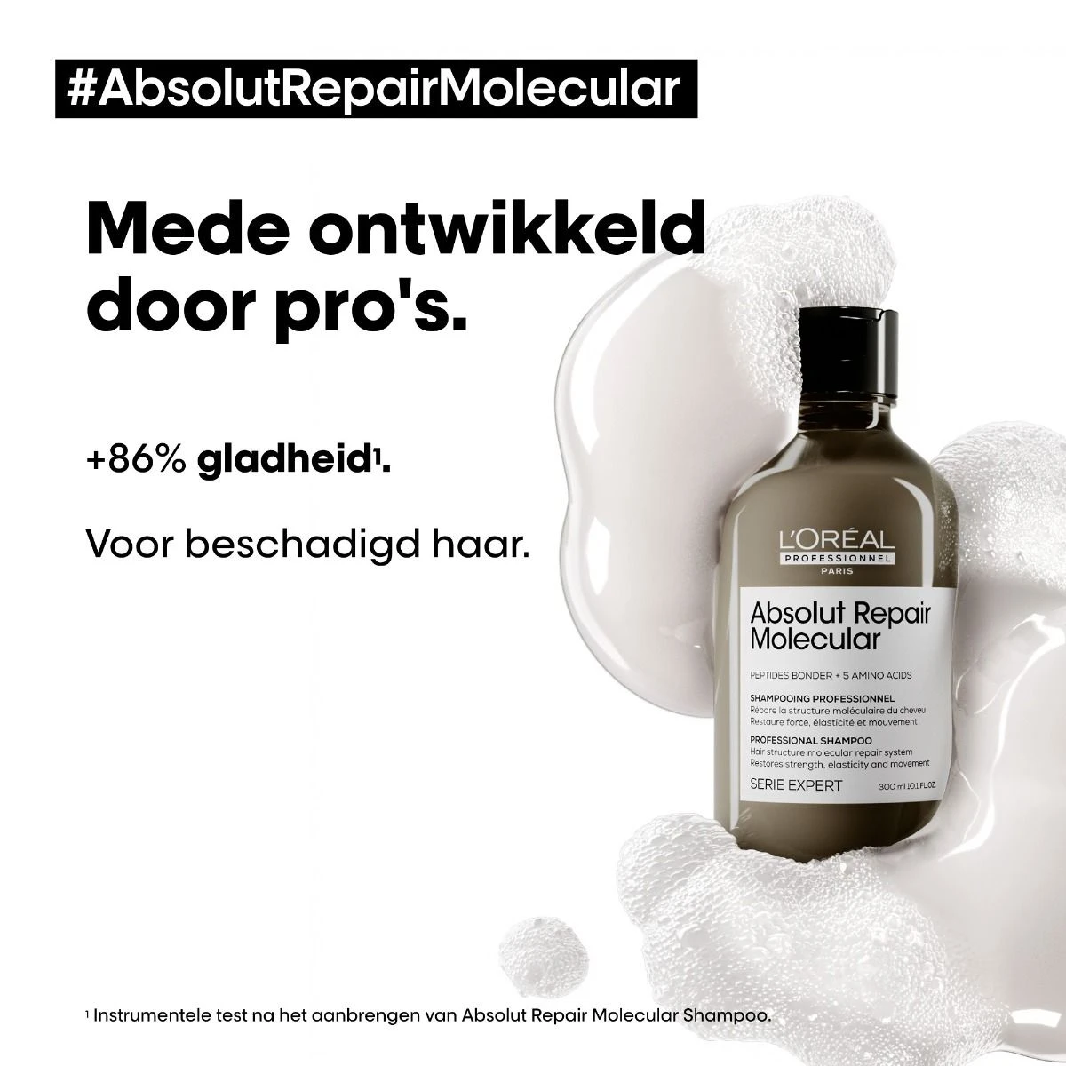 L'Oréal Absolut Repair Molecular Shampoo 300ml L'Oreal L'Oréal Absolut Repair Molecular Shampoo 300ml -Winkel Voor Haarverzorgingsproducten 3474637153526 4