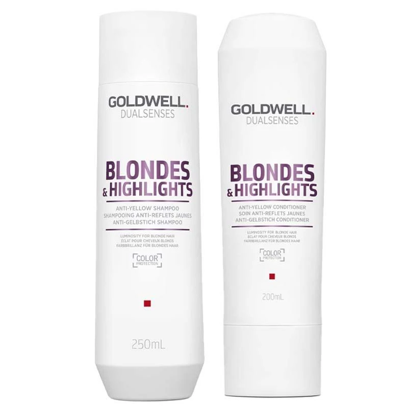 Goldwell Dualsenses Blondes & Highlights Anti-Yellow Shampoo 250ml + Conditioner 200ml Goldwell Dualsenses Blondes & Highlights Anti-Yellow Shampoo 250ml + Conditioner 200ml -Winkel Voor Haarverzorgingsproducten goldwell dualsenses blondes highlights anti yellow shampoo 250ml conditioner 200ml 1