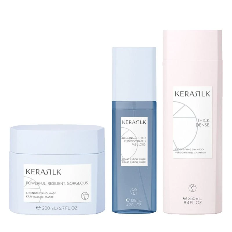 Kerasilk Redensifying Shampoo + Kerasilk Strengthening Mask + Kerasilk Liquid Cuticle Filler Goldwell Kerasilk Redensifying Shampoo + Kerasilk Strengthening Mask + Kerasilk Liquid Cuticle Filler -Winkel Voor Haarverzorgingsproducten goldwell strength