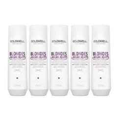 5x Goldwell Dualsenses Blondes & Highlights Anti-Yellow Shampoo 250ml