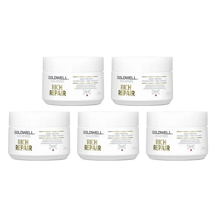 5x Goldwell Dualsenses Rich Repair 60sec Treatment 200ml 5x Goldwell Dualsenses Rich Repair 60sec Treatment 200ml -Winkel Voor Haarverzorgingsproducten